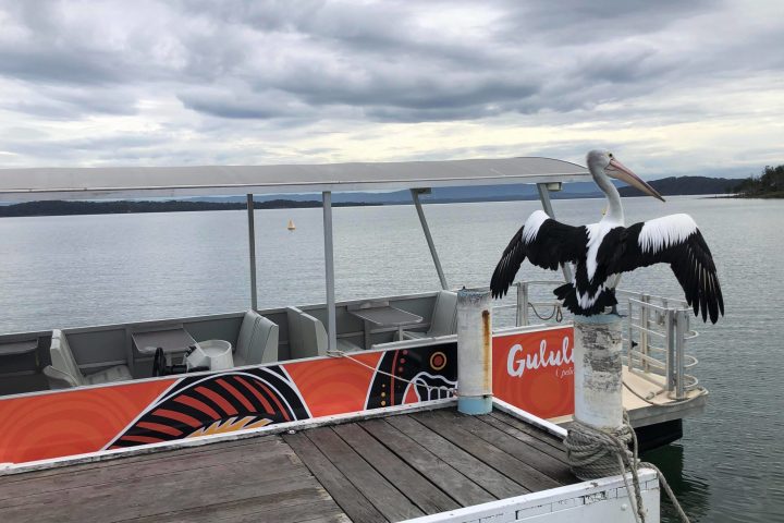 a man sitting on a dock next to a body of water