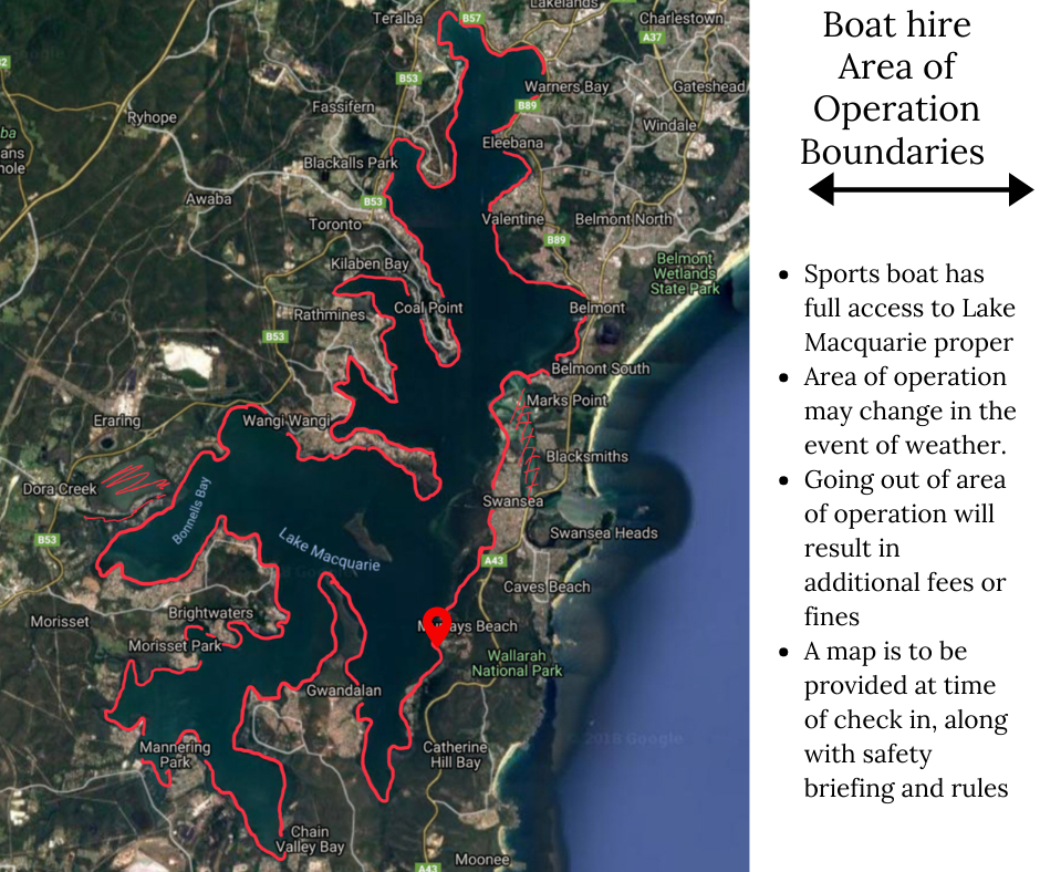 Sports boat map