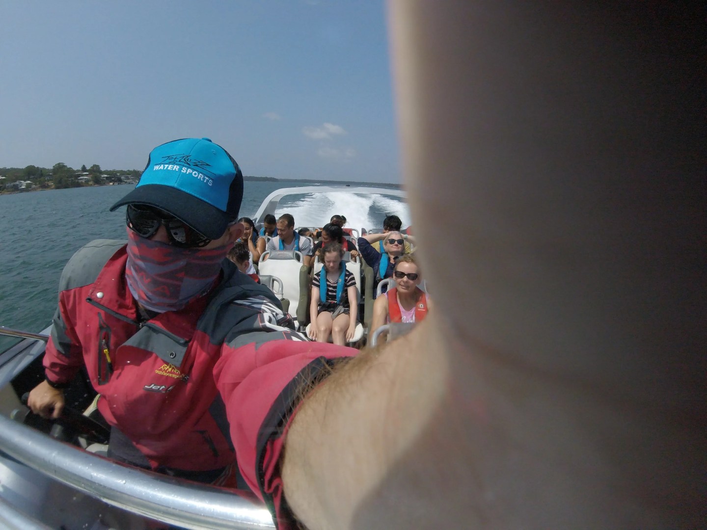 a group of people on a boat